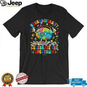 Neurodiversity Celebrate The Spectrum Colorful Brain Graphic T Shirt Neurodiversity Celebrate The Spectrum Colorful Brain Graphic T Shirt