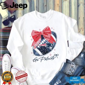 New England Patriots Go Patriots Football Bow Design T Shirt
