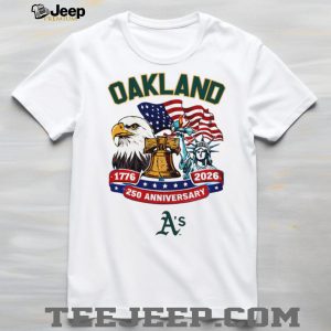 Oakland Athletics Personalized 250th Anniversary USA Pride Baseball Jersey T Shirt Oakland Athletics Personalized 250th Anniversary USA Pride Baseball Jersey T Shirt