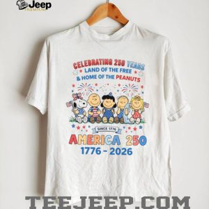 Peanuts America 250 Years Land of the Free T Shirt