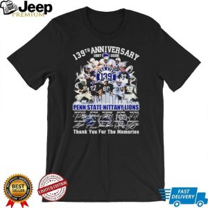 Penn State Nittany Lions 139th Anniversary (1887 2026) Commemorative T Shirt Penn State Nittany Lions 139th Anniversary (1887 2026) Commemorative T Shirt