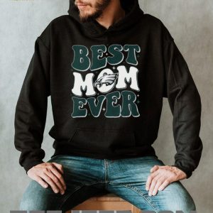 Philadelphia Eagles Best Mom Ever Retro Script Typography Sports Fan Women T Shirt