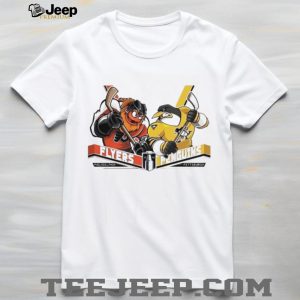 Philadelphia Flyers vs Pittsburgh Penguins Gritty & Penguin NHL Rivalry T Shirt Philadelphia Flyers vs Pittsburgh Penguins Gritty & Penguin NHL Rivalry T Shirt