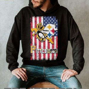 Pittsburgh Sports Teams City Pride American Flag Graphic T Shirt Pittsburgh Sports Teams City Pride American Flag Graphic T Shirt