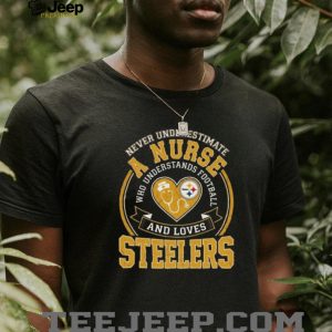 Pittsburgh Steelers Football Nurse Stethoscope Heart Vintage Gold Fan Men Women T Shirt