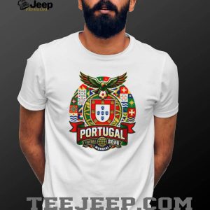 Portugal Football 2026 Mundial Eagle Crest Supporters T Shirt Portugal Football 2026 Mundial Eagle Crest Supporters T Shirt