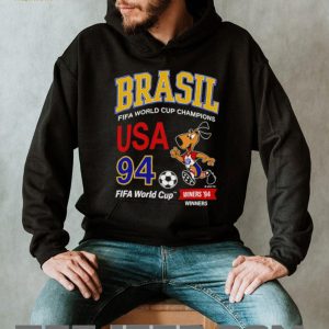 Retro Brasil USA 94 FIFA World Cup Champions Mascot T Shirt Retro Brasil USA 94 FIFA World Cup Champions Mascot T Shirt