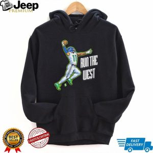 Run The West Seattle Football Number 11 Catch Illustration Men Fans Sports T Shirt
