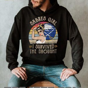 Sabres Girl I Survived The Drought Vintage Buffalo Hockey T Shirt