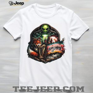 San Antonio Spurs Fantasy Alien UFO Fox and Harp Crest T Shirt San Antonio Spurs Fantasy Alien UFO Fox and Harp Crest T Shirt