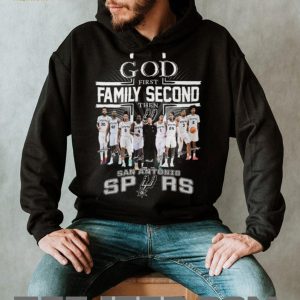 San Antonio Spurs God First Family Second Then Spurs Signature T Shirt San Antonio Spurs God First Family Second Then Spurs Signature T Shirt