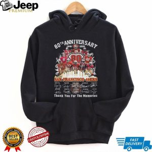 San Francisco 49ers 80th Anniversary 1946 2026 Legends Signatures T Shirt