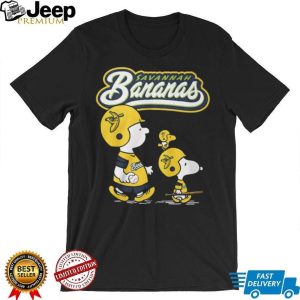 Savannah Bananas Baseball Charlie Brown and Snoopy Peanuts Fan T Shirt Savannah Bananas Baseball Charlie Brown and Snoopy Peanuts Fan T Shirt