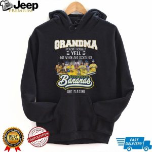 Savannah Bananas Grandma Doesn't Usually Yell Baseball Team Fans Family Humor Vintage T Shirt