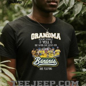 Savannah Bananas Grandma Doesn't Usually Yell Baseball Team Fans Family Humor Vintage T Shirt