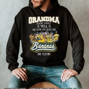 Savannah Bananas Grandma Doesn't Usually Yell Baseball Team Fans Family Humor Vintage T Shirt