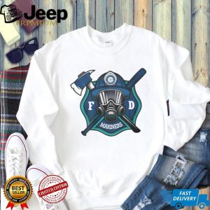 Seattle Mariners Firefighter FD First Responder Baseball Fans Vintage Men Women White T Shirt