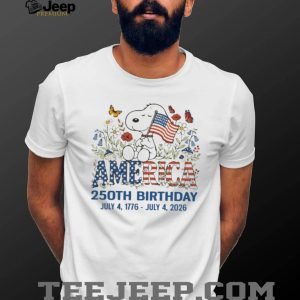Snoopy America 250th Birthday July 4 1776 2026 Patriotic US Semiquincentennial T Shirt