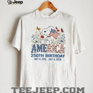 Snoopy America 250th Birthday July 4 1776 2026 Patriotic US Semiquincentennial T Shirt