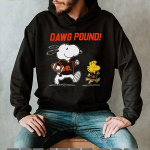 Snoopy and Woodstock Cleveland Browns Dawg Pound Football T Shirt Snoopy and Woodstock Cleveland Browns Dawg Pound Football T Shirt