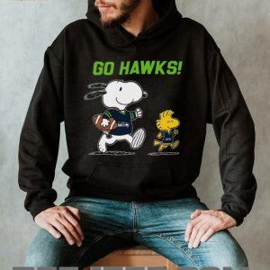 Snoopy and Woodstock Go Hawks! Seattle Seahawks NFL T Shirt Snoopy and Woodstock Go Hawks! Seattle Seahawks NFL T Shirt