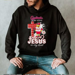 St. Louis Cardinals “Cardinals In My Veins, Jesus In My Heart” Christian Baseball Fan T Shirt St. Louis Cardinals “Cardinals In My Veins, Jesus In My Heart” Christian Baseball Fan T Shirt
