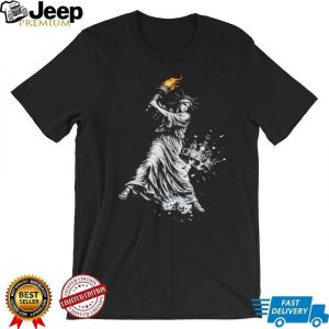 Statue of Liberty Hitting a Home Run Baseball Graphic T Shirt Statue of Liberty Hitting a Home Run Baseball Graphic T Shirt