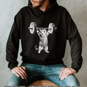 Strong Cat Weightlifting Funny Gym Workout Kitty Vintage Fitness Lover Unisex Men T Shirt