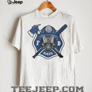 Tampa Bay Rays Firefighter FD First Responder Baseball Fans Vintage Men Women White T Shirt