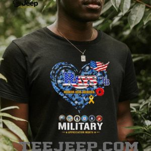 Tampa Bay Rays Military Appreciation Month Stars and Stripes T Shirt