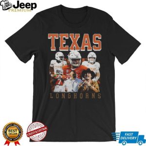 Texas Longhorns Football Legends and Coach Steve Sarkisian Collage T Shirt Texas Longhorns Football Legends and Coach Steve Sarkisian Collage T Shirt