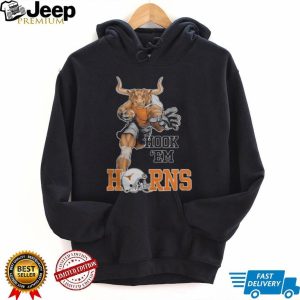 Texas Longhorns Hook 'Em Horns Football Mascot Action Graphic T Shirt