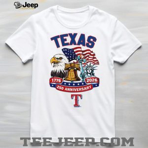 Texas Rangers 250th Anniversary 1776 2026 Custom Baseball Jersey T Shirt USA Semiquincentennial Patriotic Edition Texas Rangers 250th Anniversary 1776 2026 Custom Baseball Jersey T Shirt USA Semiquincentennial Patriotic Edition