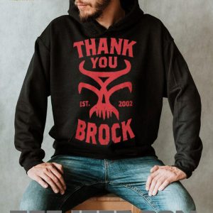Thank You Brock Est 2002 Red Beast Incarnate Logo Wrestling Fan T Shirt