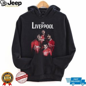 The Liverpool Beatles Football Style Red Jersey Graphic Signatures T Shirt The Liverpool Beatles Football Style Red Jersey Graphic Signatures T Shirt