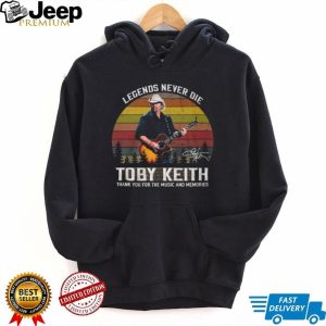 Toby Keith Legends Never Die Vintage Sunset Music & Memories Tribute T Shirt