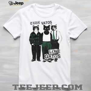 True Vatos Love Gatos Funny Cholo Cats Graphic T Shirt True Vatos Love Gatos Funny Cholo Cats Graphic T Shirt