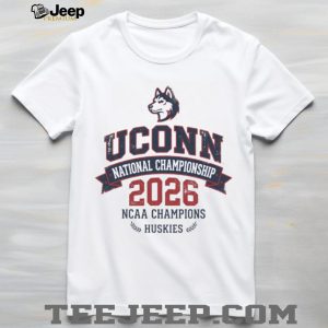 UConn Huskies 2026 NCAA Champions Collegiate Ribbon White T Shirt UConn Huskies 2026 NCAA Champions Collegiate Ribbon White T Shirt