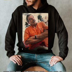 Vintage Photo Man in Orange T Shirt Meme Aesthetic Graphic