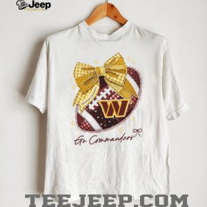 Washington Commanders Go Commanders Football Bow T Shirt Washington Commanders Go Commanders Football Bow T Shirt