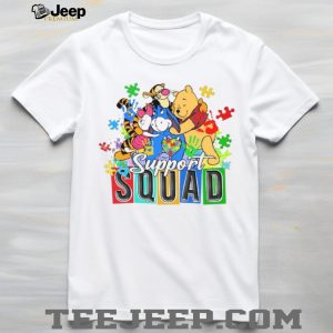 Winnie The Pooh Support Squad Autism Awareness Puzzle Heart T Shirt Winnie The Pooh Support Squad Autism Awareness Puzzle Heart T Shirt