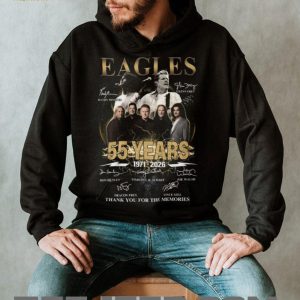 Eagles Band 55 Years 1971 2026 Thank You For The Memories Signatures T Shirt Eagles Band 55 Years 1971 2026 Thank You For The Memories Signatures T Shirt