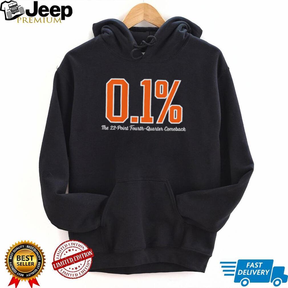 0.1 Percent The 22 Point Fourth Quarter Comeback T Shirt 0.1 Percent The 22 Point Fourth Quarter Comeback T Shirt