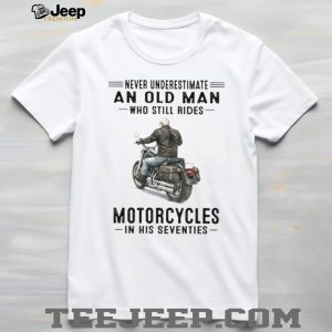 70s Biker Old Man Motorcycle Rider T Shirt