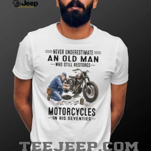 70s Motorcycle Mechanic Old Man Repair T Shirt
