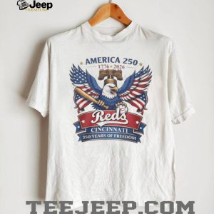 America 250 Cincinnati Reds 1776 2026 Freedom Anniversary Baseball T Shirt