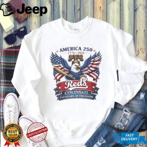 America 250 Cincinnati Reds 1776 2026 Freedom Anniversary Baseball T Shirt