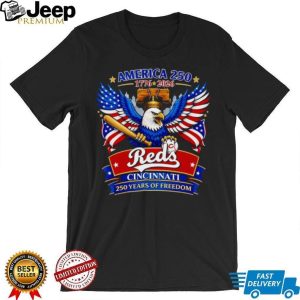 America 250 Cincinnati Reds Baseball Eagle Patriot T Shirt
