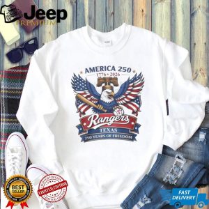 America 250 Texas Rangers 1776 2026 Patriotic Freedom Baseball T Shirt