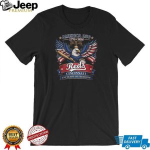America 250 Years Of Freedom Cincinnati Reds Baseball Eagle Liberty Bell T Shirt